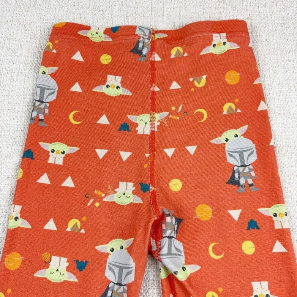 Hanna Andersson Star Wars Baby Yoda Pajama Set Size 140 cm US 10 Orange PJ